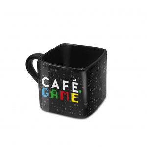Caneca Cerâmica - Quadrada Black- Café Game  - 300ml
