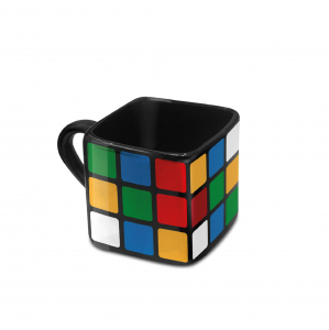 Caneca Cerâmica - Quadrada Black- Cubo Mágico - 300ml