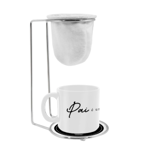 KIT CAFÉ PORCELANA 100ML  BRANCA PAI VALE POR MIL