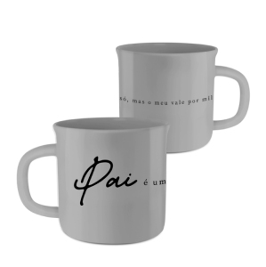 CANECA FUN 200ML CINZA PAI VALE POR MIL