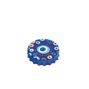 ABRIDOR DE GARRAFA COM IMÃ OLHO GREGO AZUL 7CM