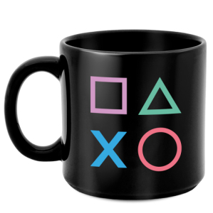 CANECA CHOCOLATE CERÂMICA PRETA GAME OVER 330ML