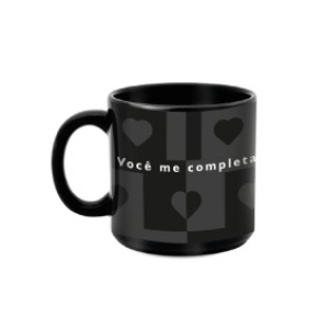 CANECA 100ML PRETA VOCÊ ME COMPLETA