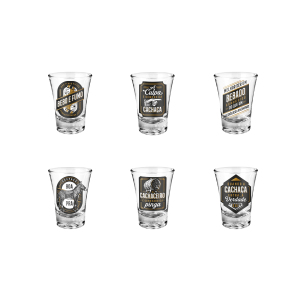 KIT COPO MARTELINHO 60ML SÁTIRAS GOLD C/6 PEÇAS