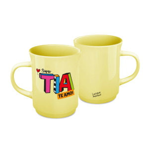 CANECA AMERICANA 220ML AMARELA TIA L.M.
