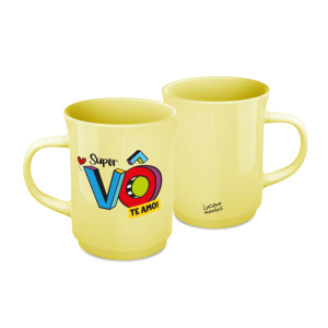 CANECA AMERICANA 220ML AMARELA VÔ L.M.