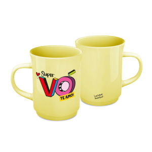 CANECA AMERICANA 220ML AMARELA VÓ L.M.