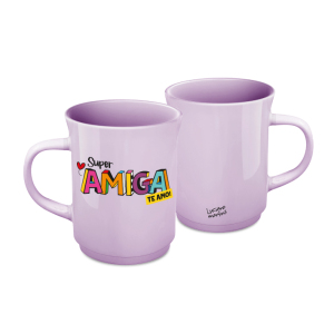 CANECA AMERICANA 220ML ROSA AMIGA L.M.