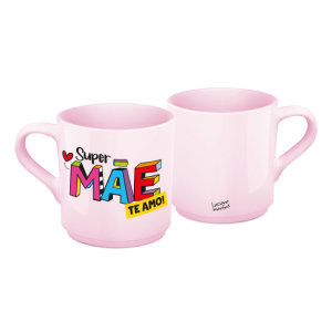 XÍCARA CAFÉ CERÂMICA 60ML ROSA MÃE L.M.