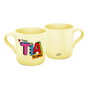 XÍCARA CAFÉ CERÂMICA 60ML AMARELA TIA L.M.
