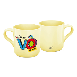 XÍCARA CAFÉ CERÂMICA 60ML AMARELA VÔ L.M.