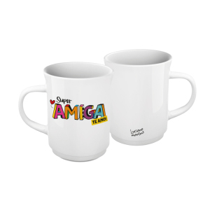 CANECA AMERICANA 220ML BRANCA AMIGA L.M.