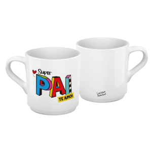 XÍCARA CAFÉ CERÂMICA BRANCA 60ML PAI L.M.