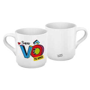 XÍCARA CAFÉ CERÂMICA BRANCA 60ML VÔ L.M.