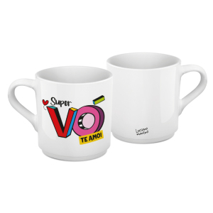 XÍCARA CAFÉ CERÂMICA BRANCA 60ML VÓ L.M.