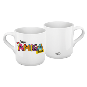 XÍCARA CAFÉ CERÂMICA BRANCA 60ML AMIGA L.M.