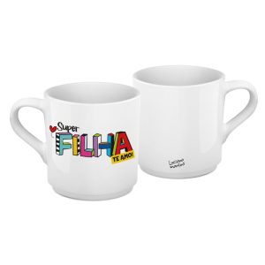 XÍCARA CAFÉ CERÂMICA BRANCA 60ML FILHA L.M.