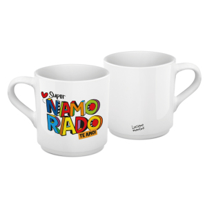 XÍCARA CAFÉ CERÂMICA BRANCA 60ML NAMORADO L.M.