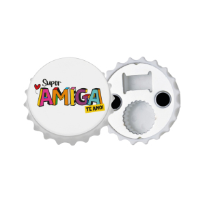 ABRIDOR DE GARRAFA COM IMÃ 7CM AMIGO L.M.