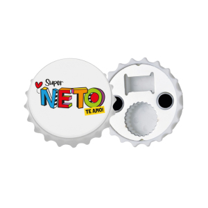 ABRIDOR DE GARRAFA COM IMÃ 7CM NETO L.M.