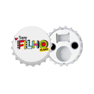 ABRIDOR DE GARRAFA COM IMÃ 7CM FILHO L.M.