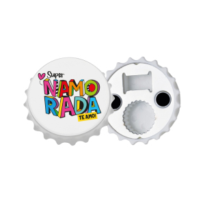 ABRIDOR DE GARRAFA COM IMÃ 7CM NAMORADA L.M.